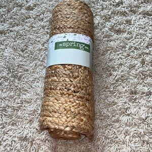 NEW Boho Farmhouse Natural Woven Table Runner 13x72” Hobby Lobby